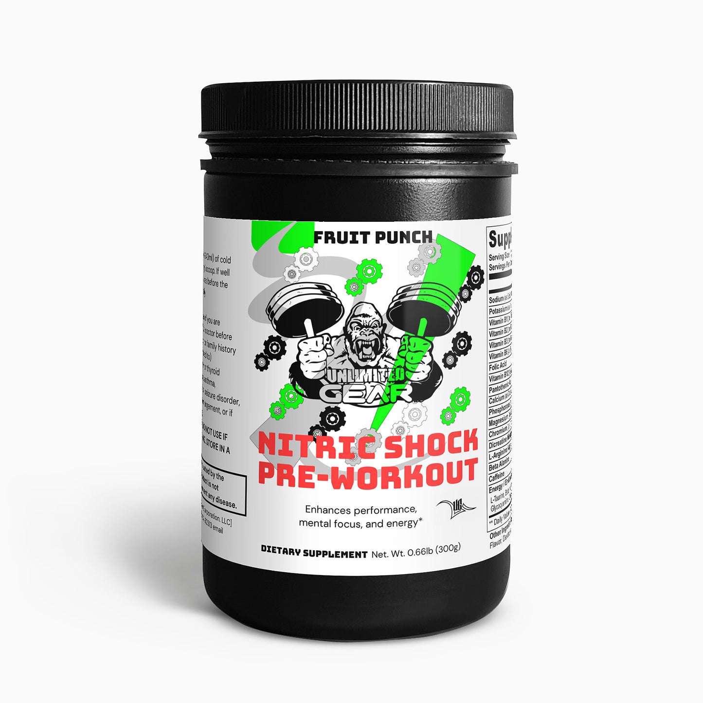 Nitric Shock Pre-Workout Powder (Fruit Punch)